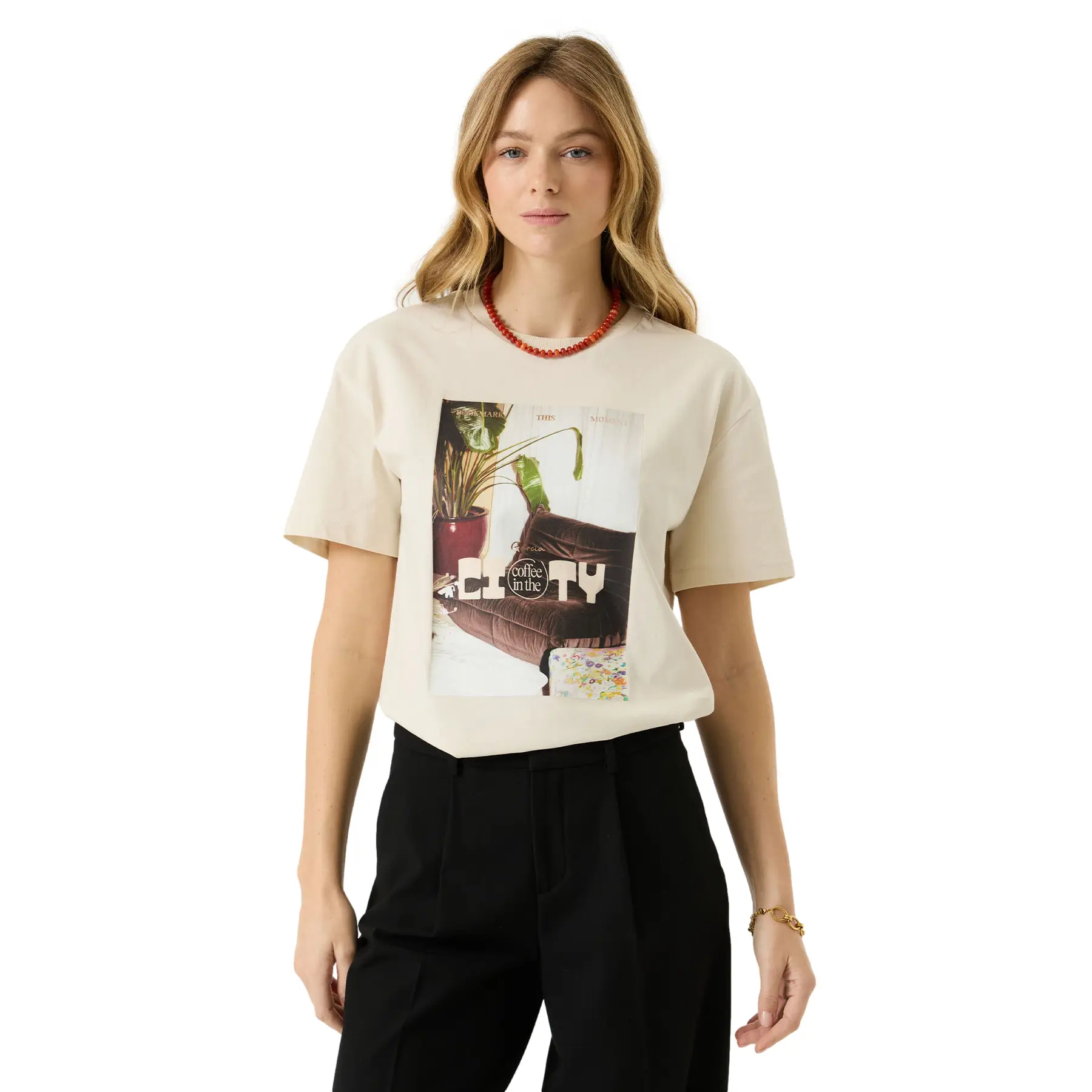 T-shirt in fantasia da donna  Relaxed Fit