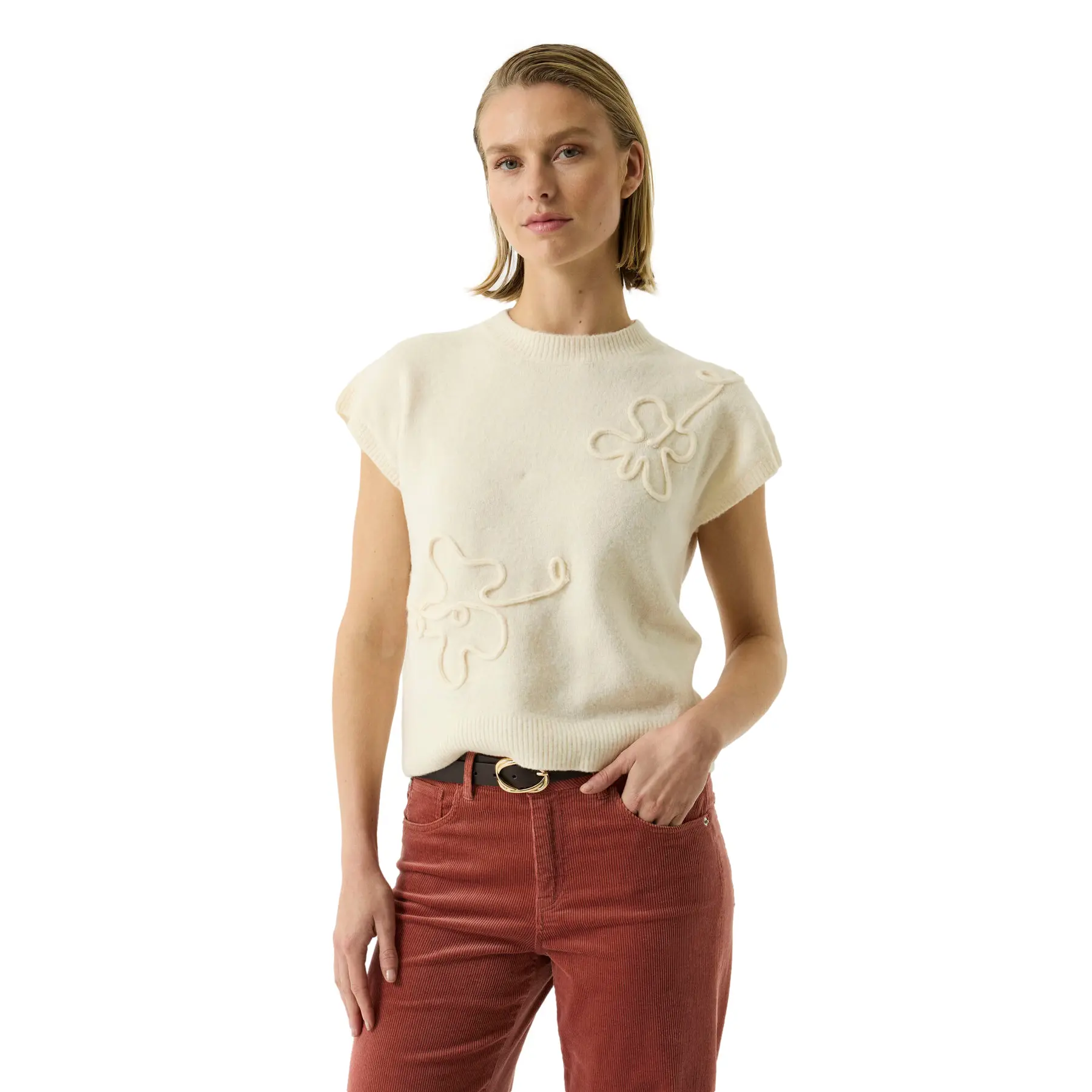Maglione a maniche corte da donna