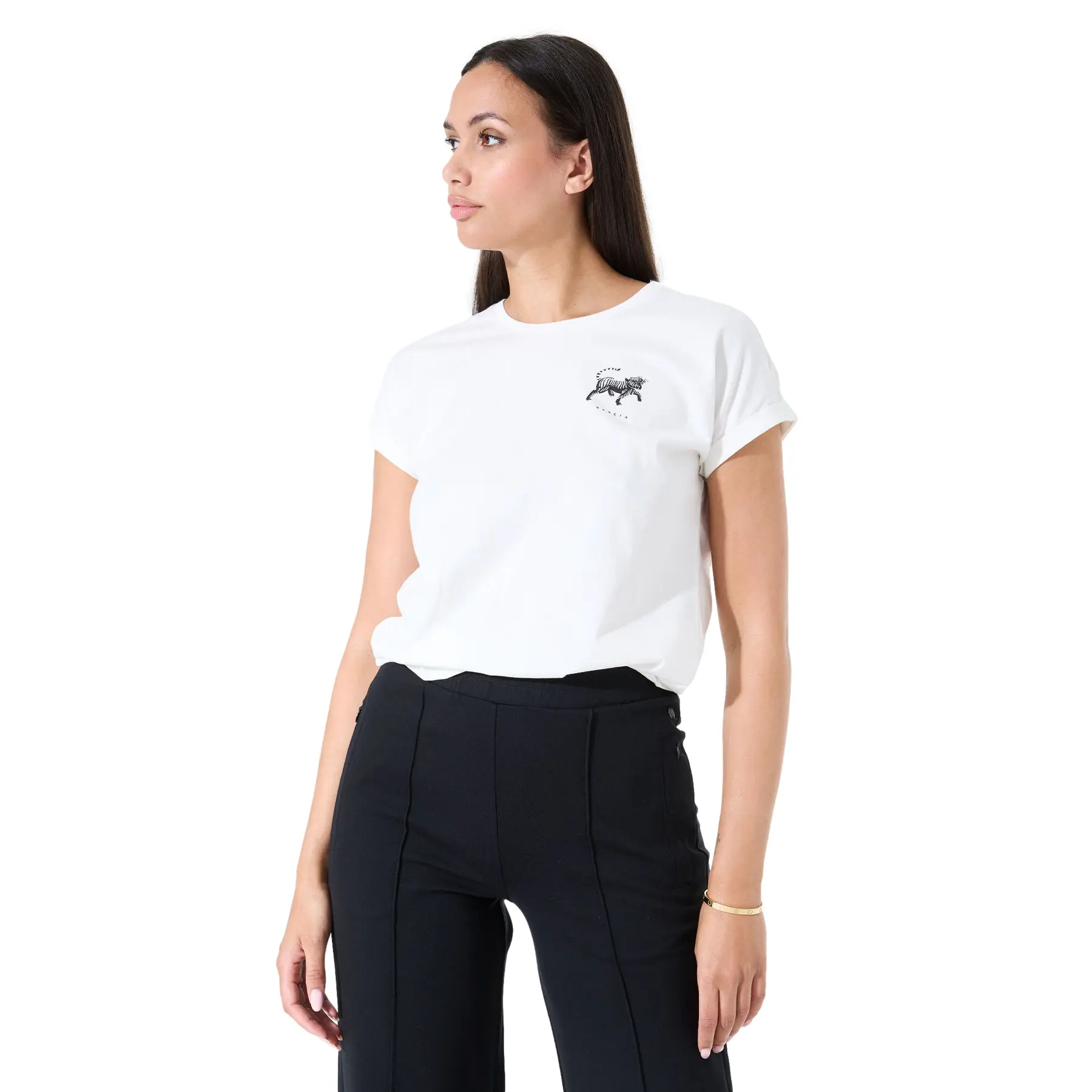 T-shirt con piccola stampa donna