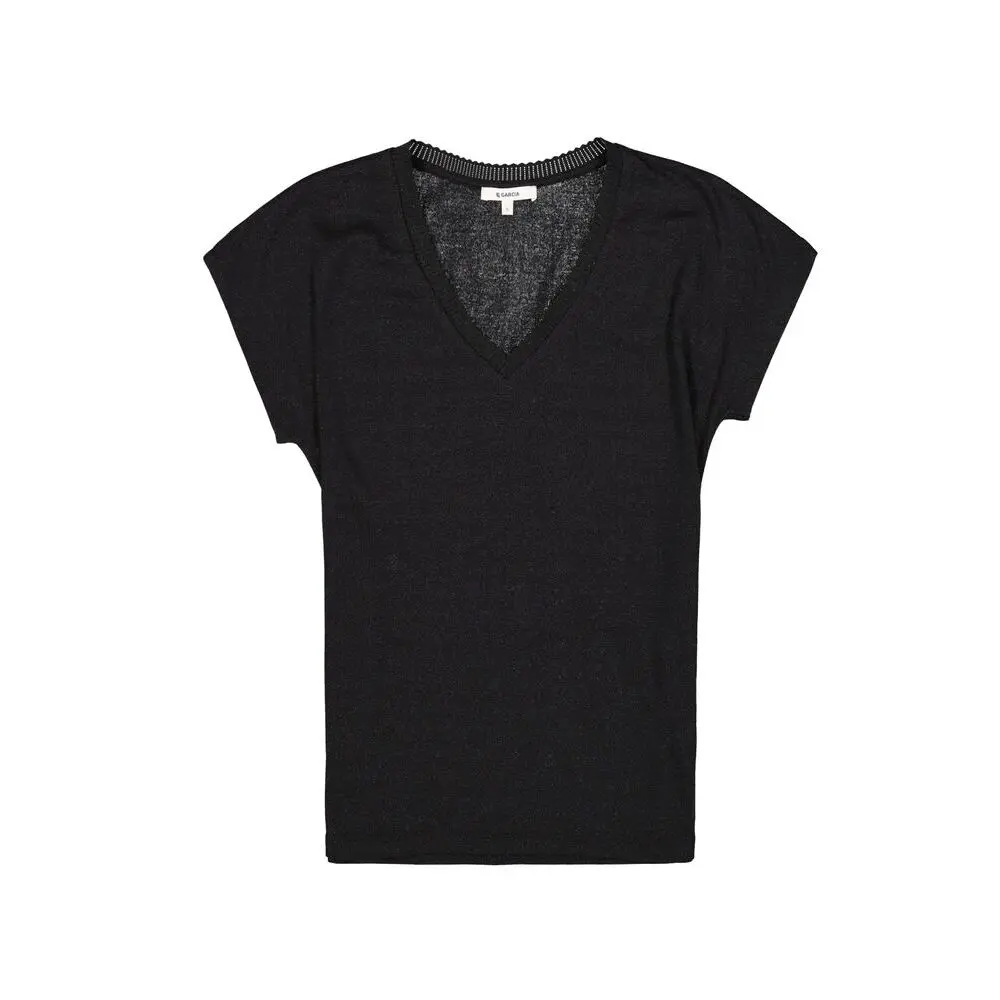 Glitzer-T-Shirt Mit V-Ausschnitt Für Damen Garcia