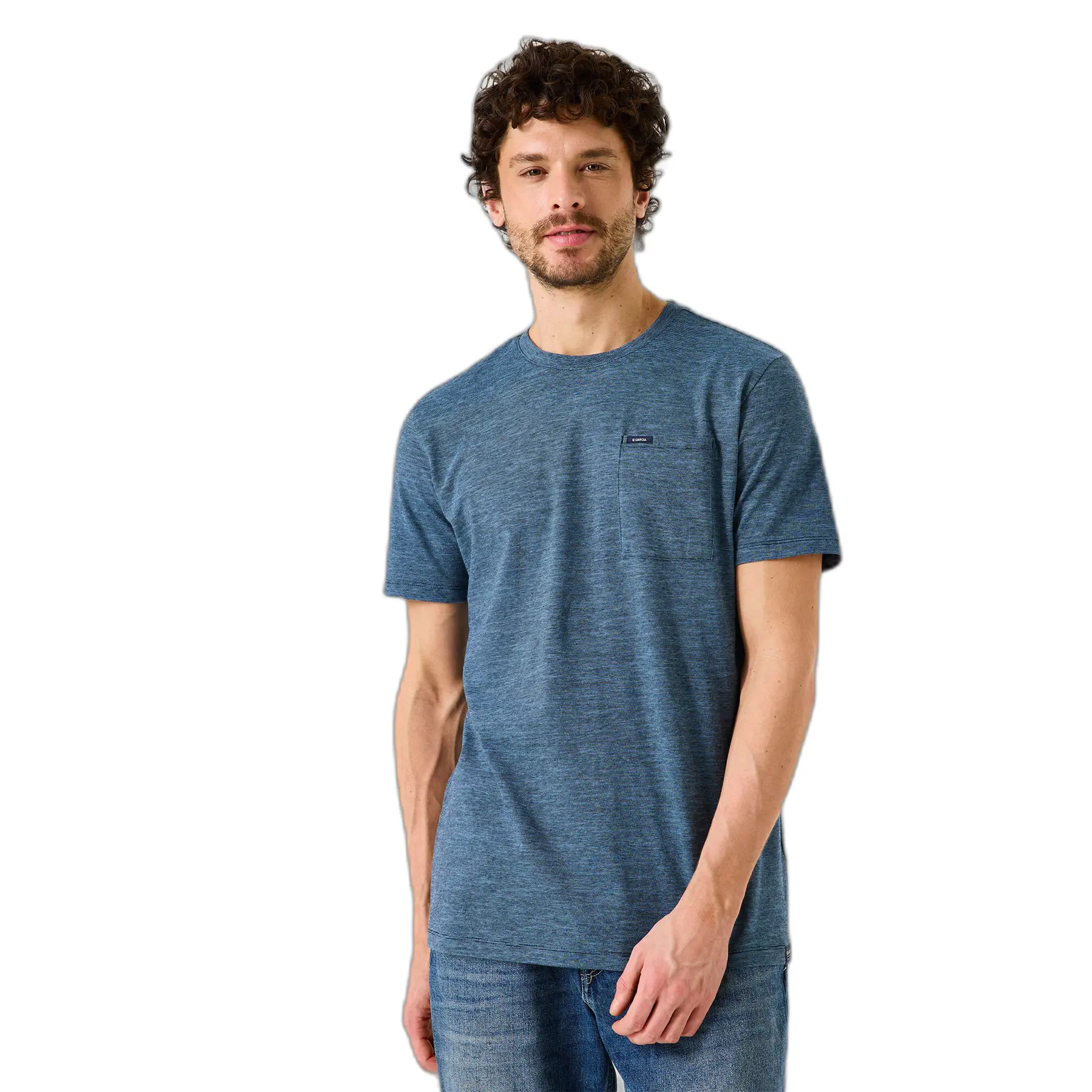 T-shirt met korte mouwen met borstzak Garcia