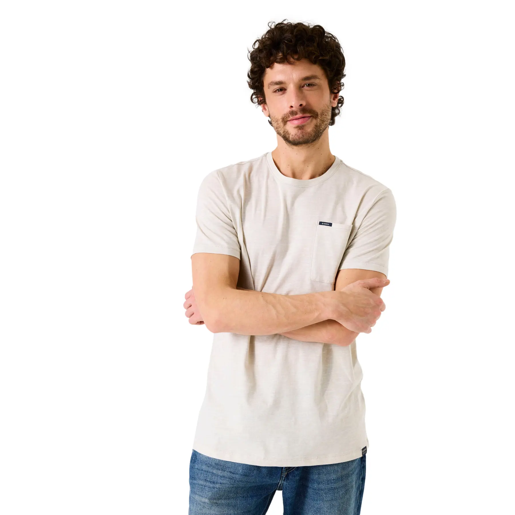 T-shirt met korte mouwen met borstzak Garcia
