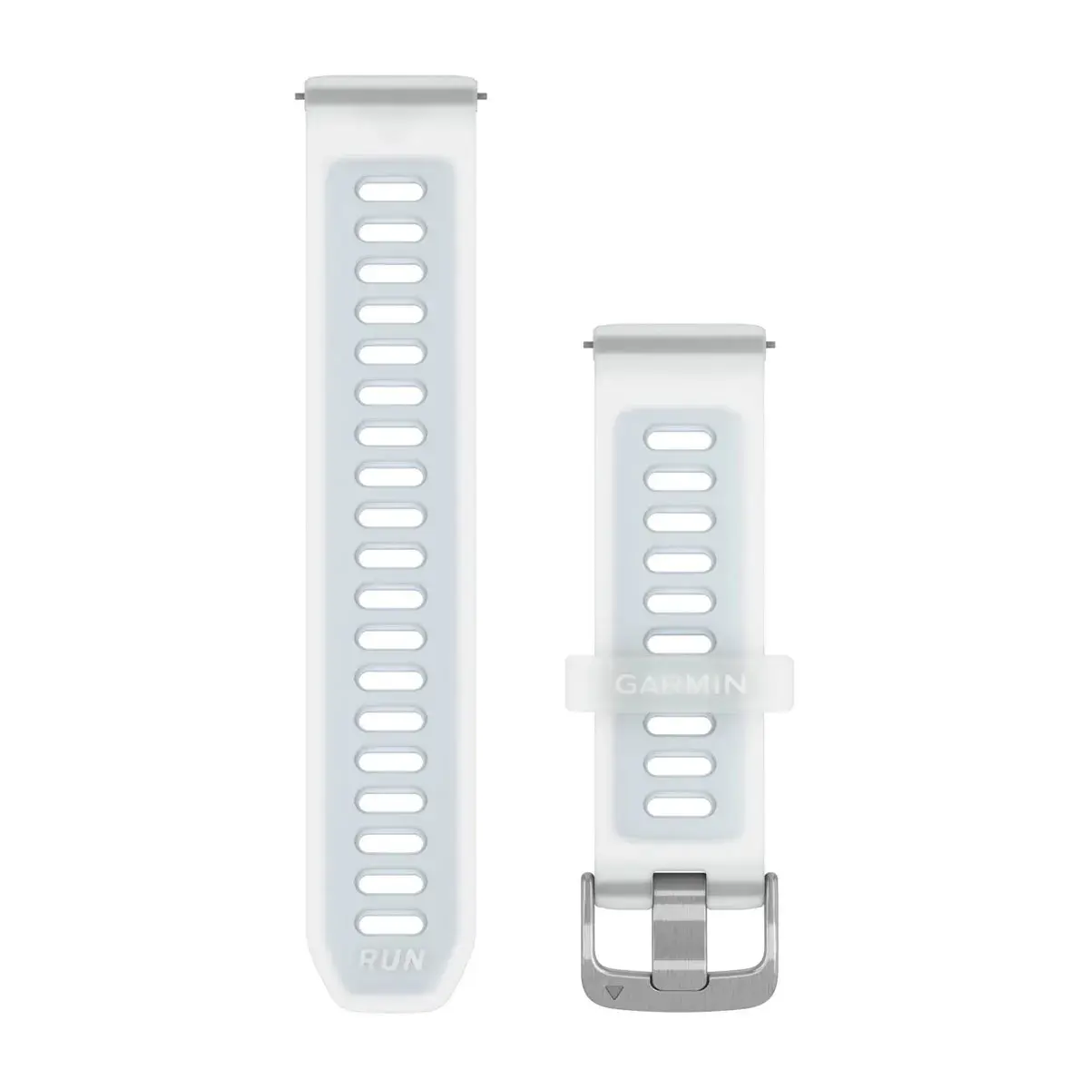 Garmin Unisex Blanc Silicone Watch Strap With Silver Buckle Quick Release