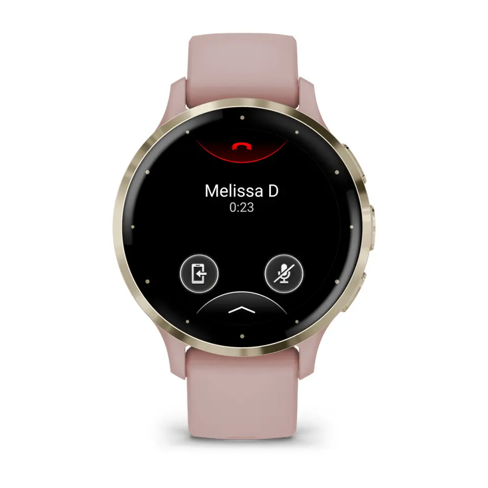 Photo Montre connectée en acier inoxydable avec boîtier et bracelet en silicone Garmin Venu® 3S 41 mm
