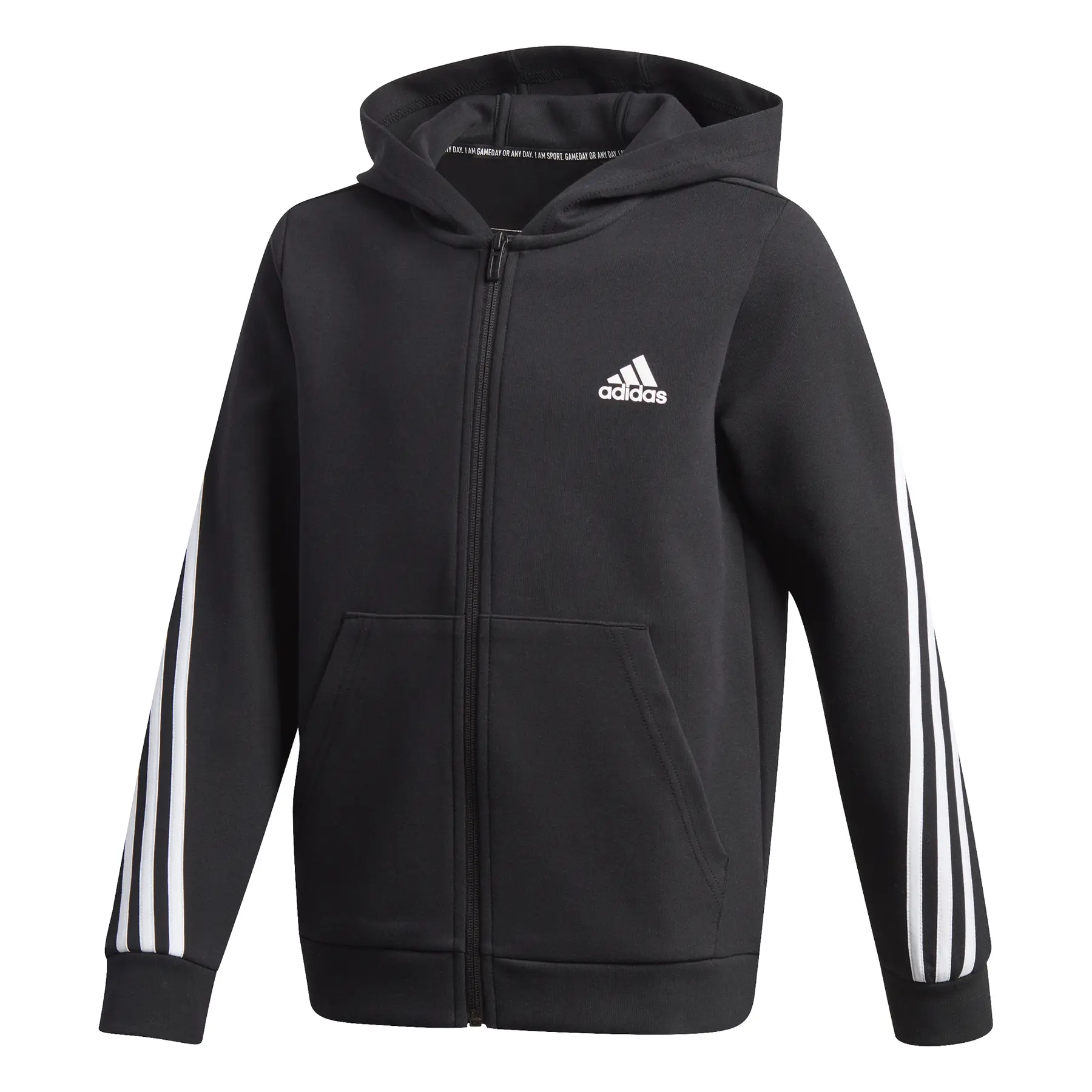 Sweat à capuche enfant adidas 3-Stripes Doubleknit Full-Zip