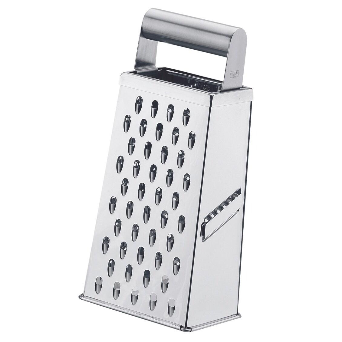 4006664107501 - Vierkantreibe GEFU CUBO Küchenreiben silberfarben Reibe Reiben Vierkantreibe Hobel Küchenreiben mit V-Klinge