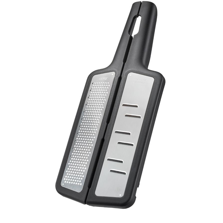 4006664504904 - Multireibe GEFU RAFINO silber (silberfarben schwarz) B12cm L295cm T2cm Edelstahl Kunststoff Küchenreiben ideal für Parmesan Gewürze oder Ingwer 4006664504904 - Multireibe GEFU RAFINO silber (silberfarben schwarz) B12cm L295cm T2cm Edelstahl Kunststoff Küchenreiben ideal für Parmesan Gewürze oder Ingwer