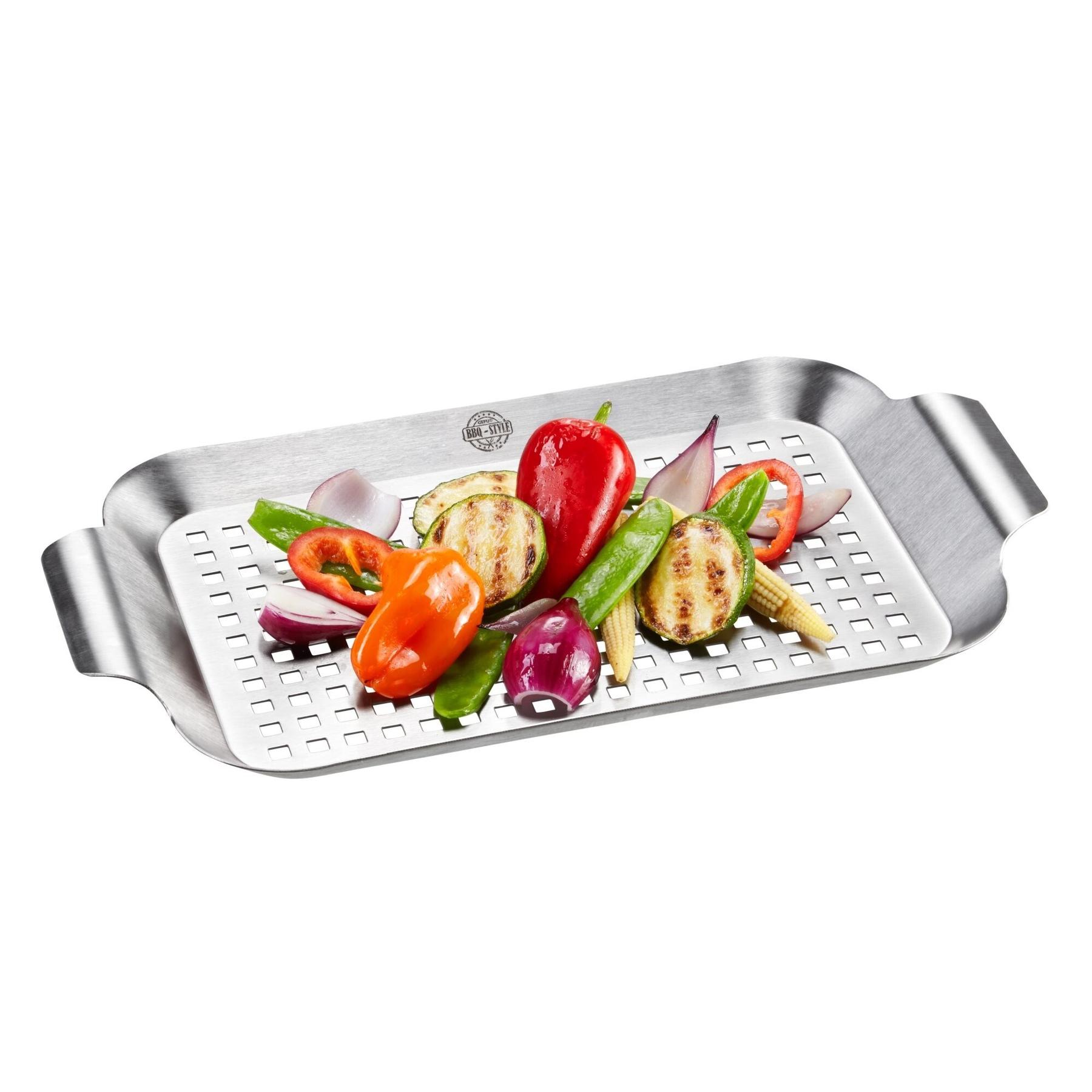 4006664892575 - Grillpfanne GEFU BBQ silber (silberfarben) B187cm H25cm L33cm Pfannen