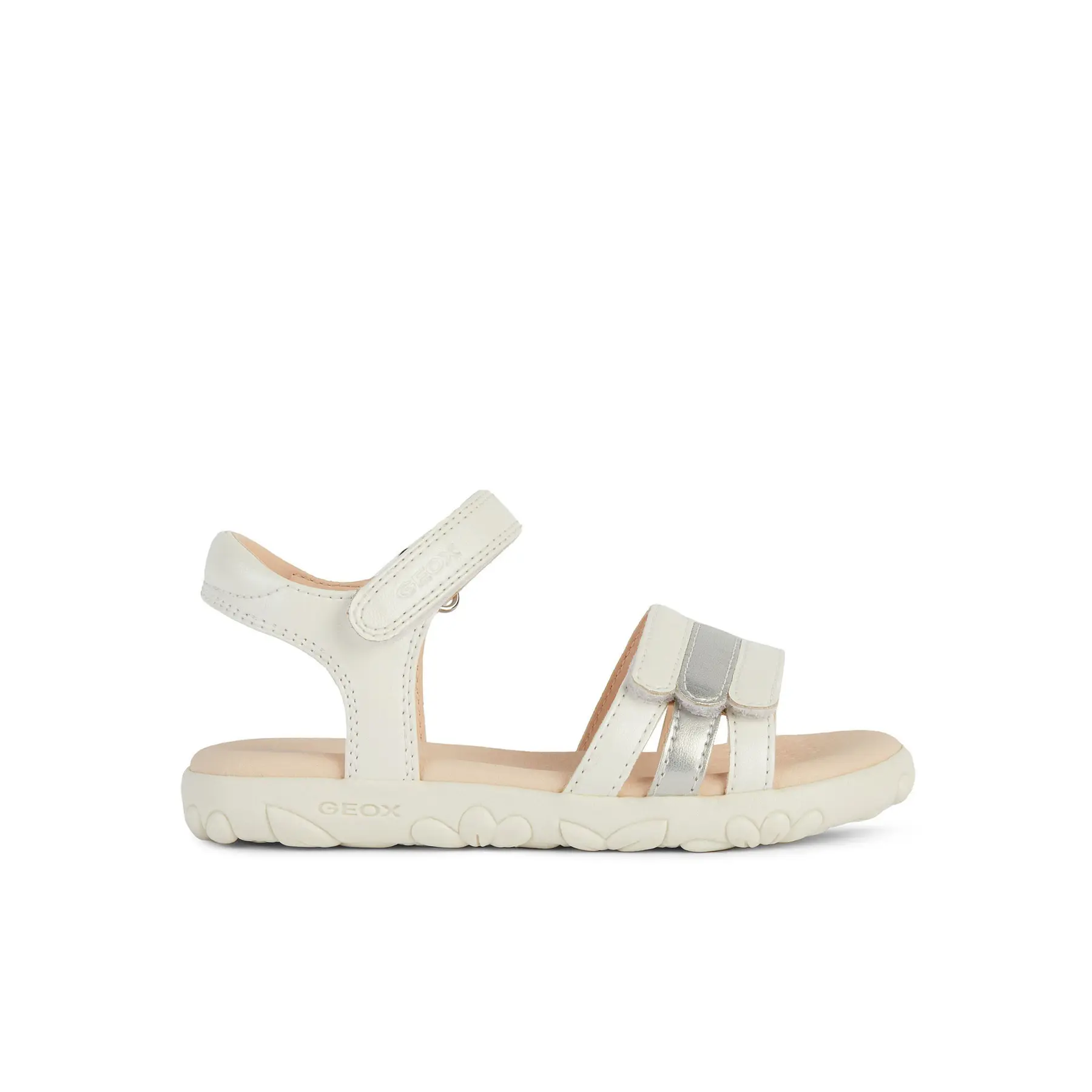 8056206496477 - GEOX - Sandalen J SHAITI G D in white silver Gr27