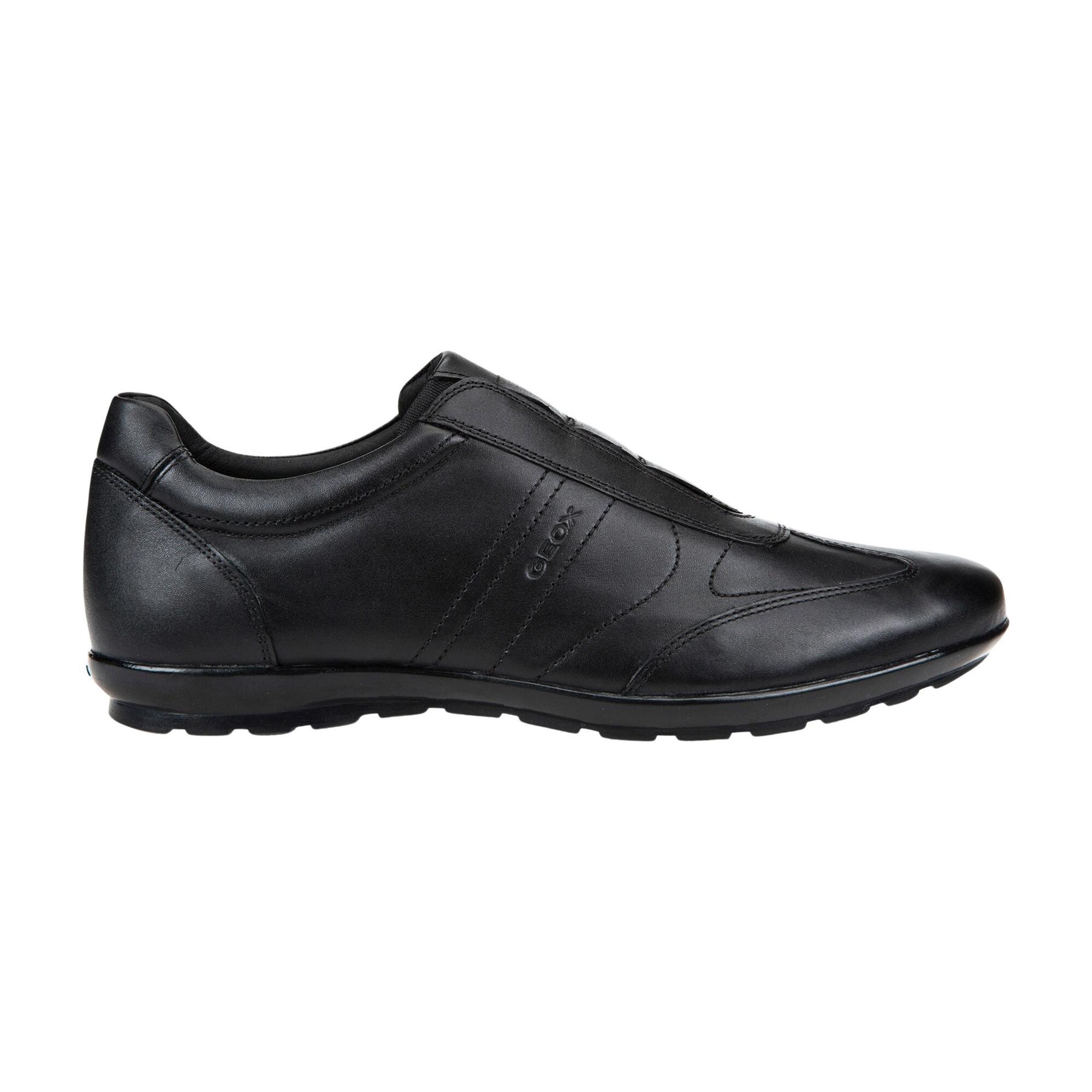 8051516907385 - GEOX Slipper Glattleder für Herren schwarz 46