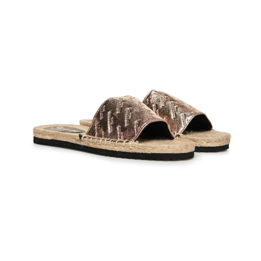 5057842052112 - Sandalen Damen MAYA ESPADRILLE SLIDE Rose Gold Crackle