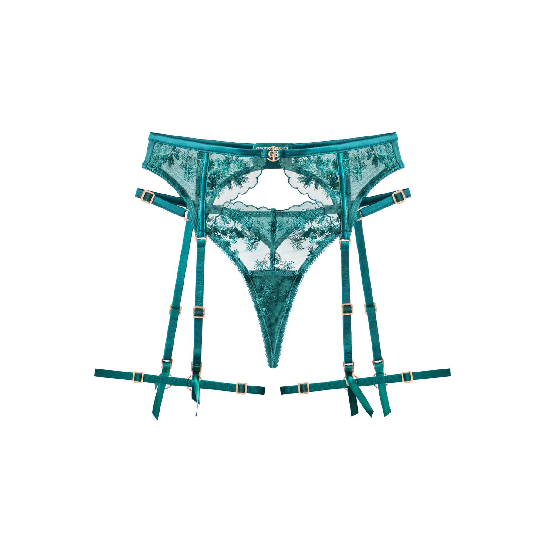 3830088241050 - 2-teiliges Set aus Schnürstring und Strumpfhalter für Damen Isabella