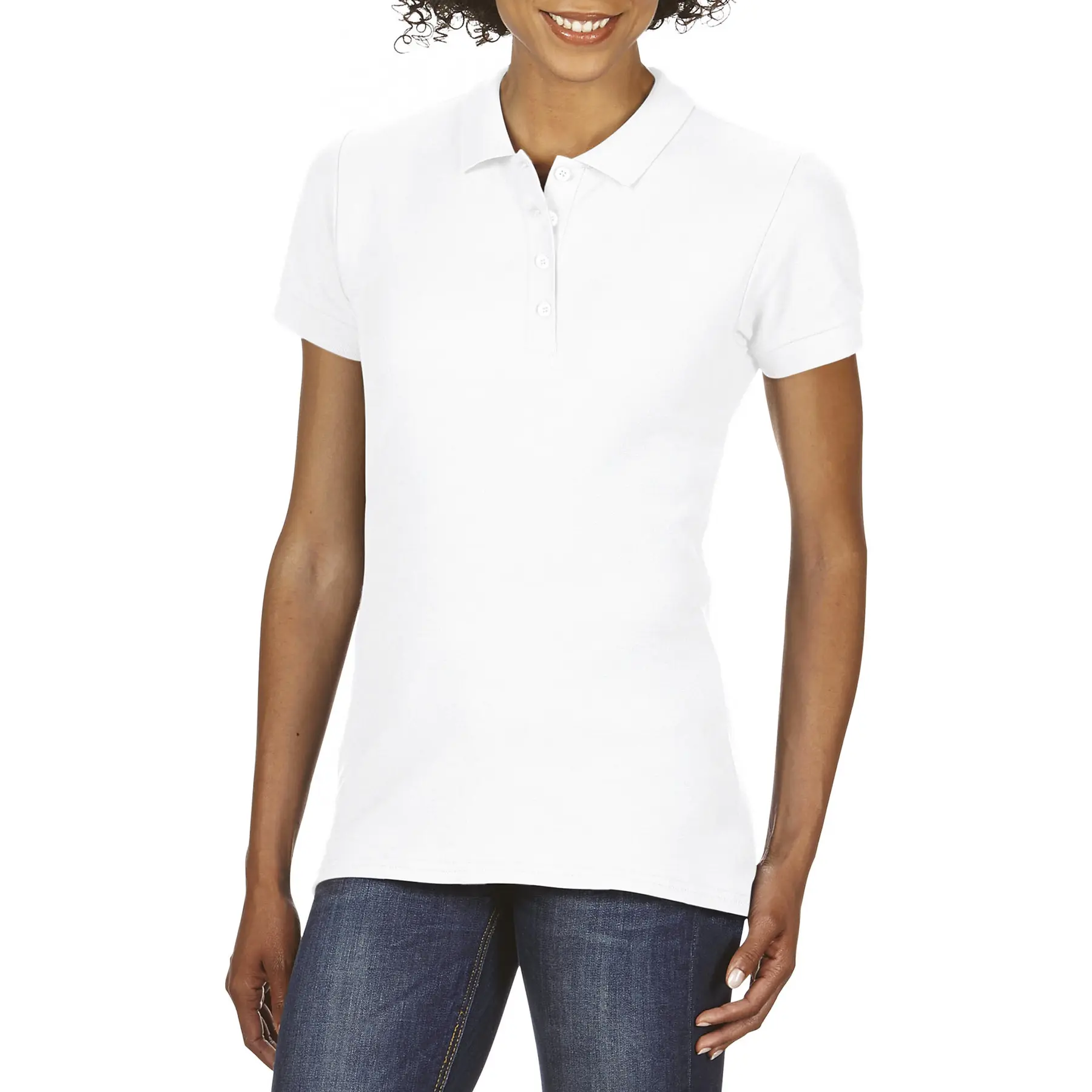 Doppeltes Piqué-Poloshirt Für Frauen Gildan Softstyle