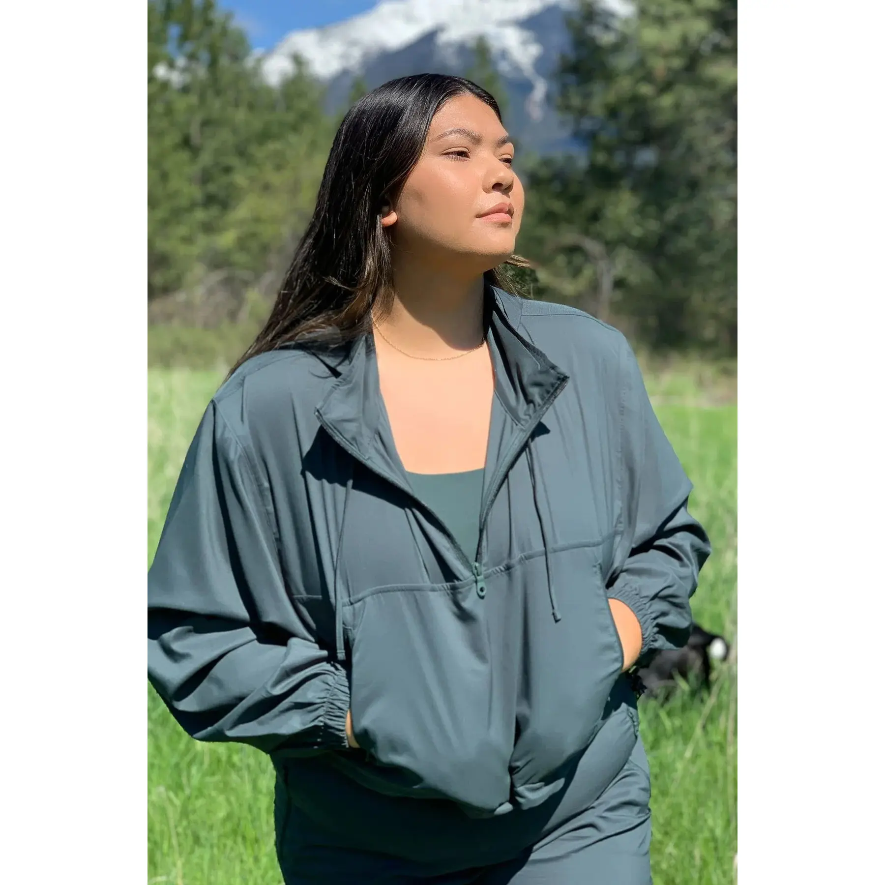 5715227908866 - Wasserdichte Jacke 1 2 Reißverschluss Damen Hummingbird