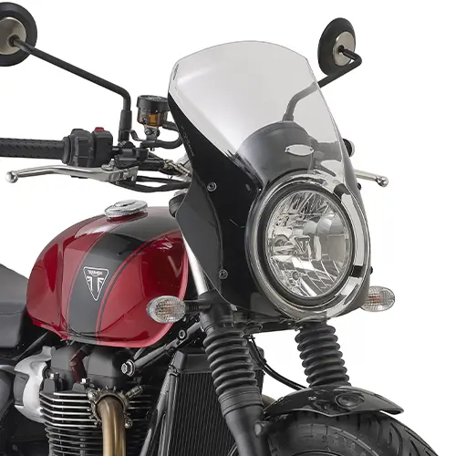 Bulle Motorrad hoch transparent Givi Triumph Speed Twin 900