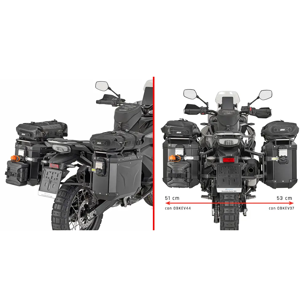 Motorrad-Seitenkofferhalter Givi Outback CF Moto 800Mt-X