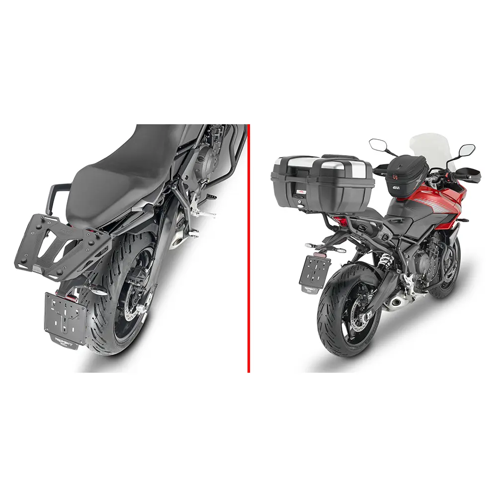 Support top case moto Givi Triumph Monokey Monolock Tiger Sport 660 (22)