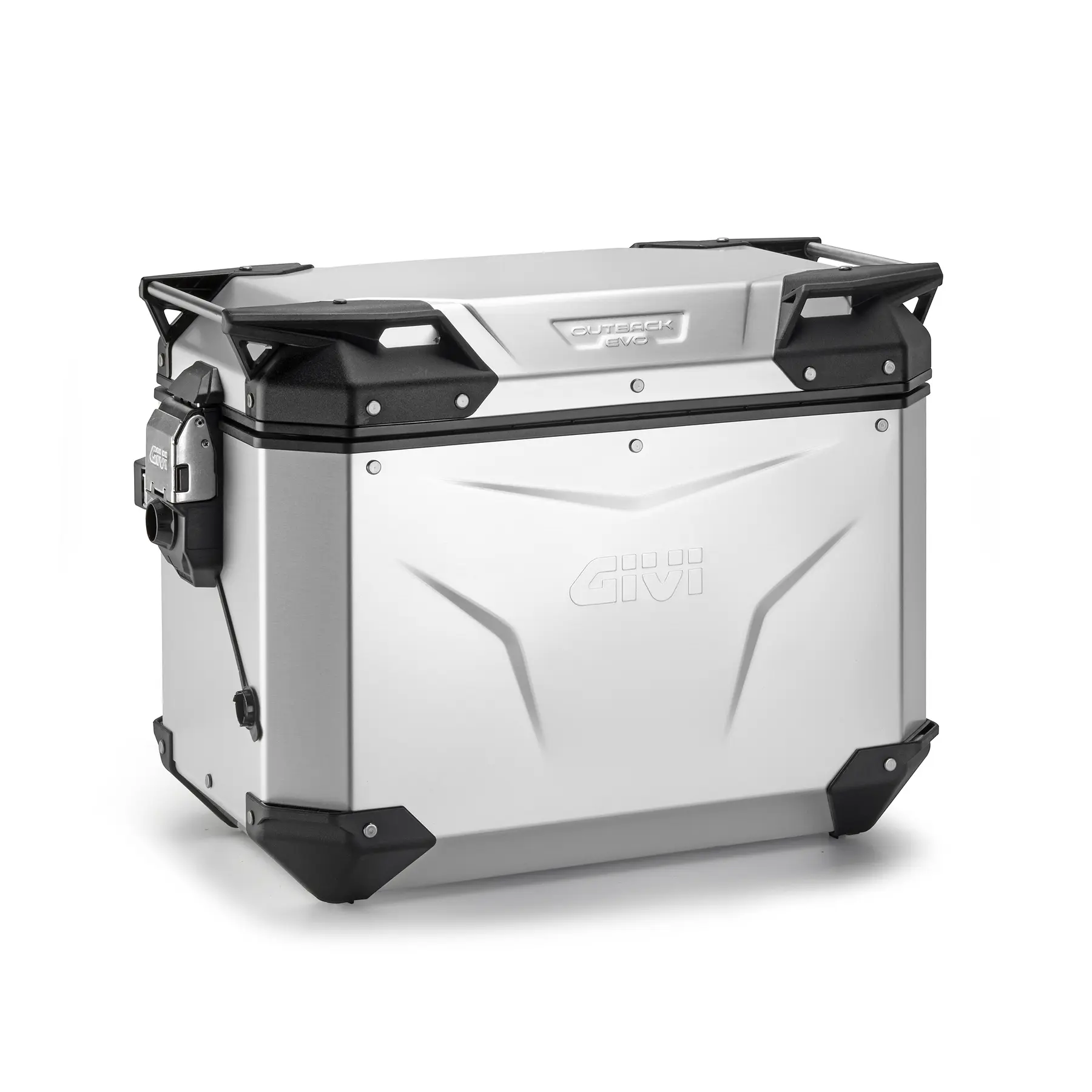 Anodisierte rechte Seitenkoffer für Motorrad ohne Schloss Givi Outback Evo