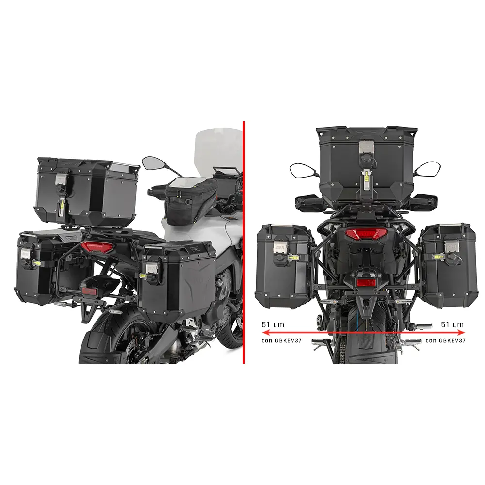 Motorrad-Seitenkofferhalter Givi OBKN Yamaha Tracer 9 / Tracer 9 GT / Tracer 9 GT+