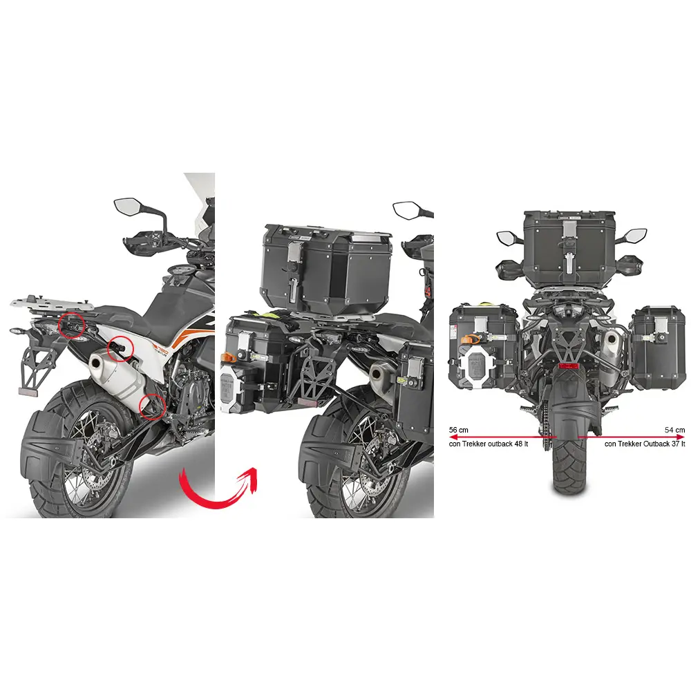 Motorrad-Seitenkofferhalter Givi Monokey Husqvarna Norden 901 21