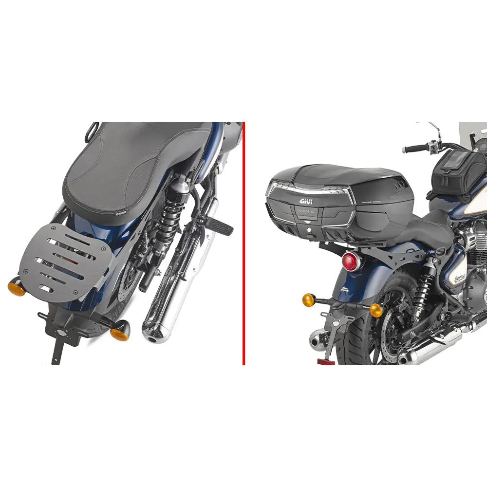 Support top case moto Givi Monolock Monokey Royal Enfield Super Meteor Selle Touring (23-24)