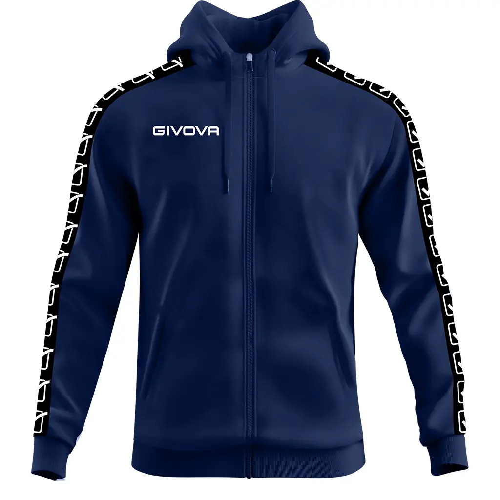 8034044715684 - Sweatshirt mit Kapuze Streifen Full Zip Givova