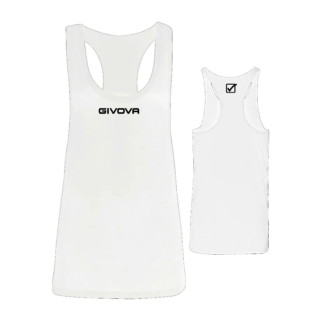 Givova Hombre Blanc Camiseta De Tirantes Canotta