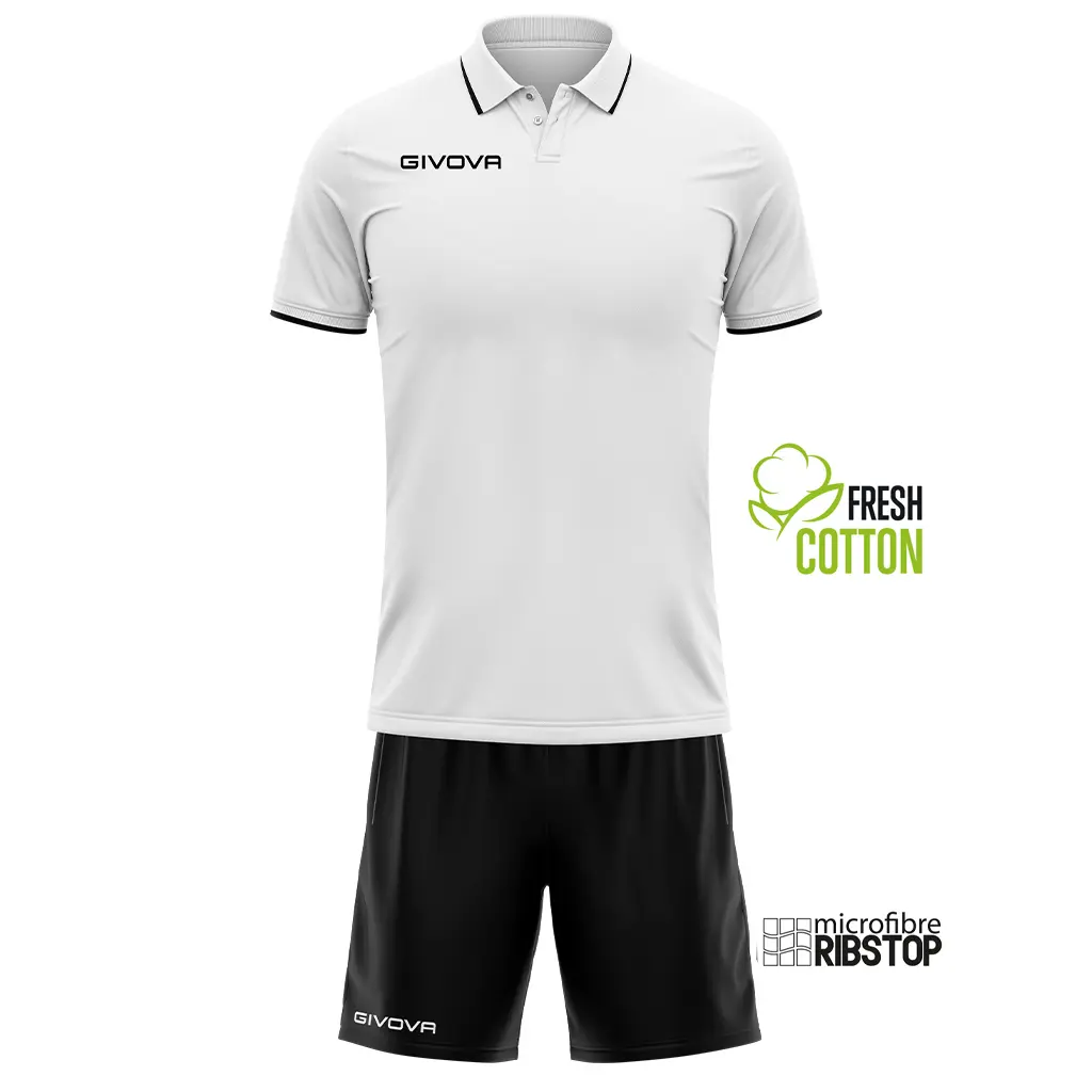 Givova Blanc Set Aus Polo-Shirt Und Shorts