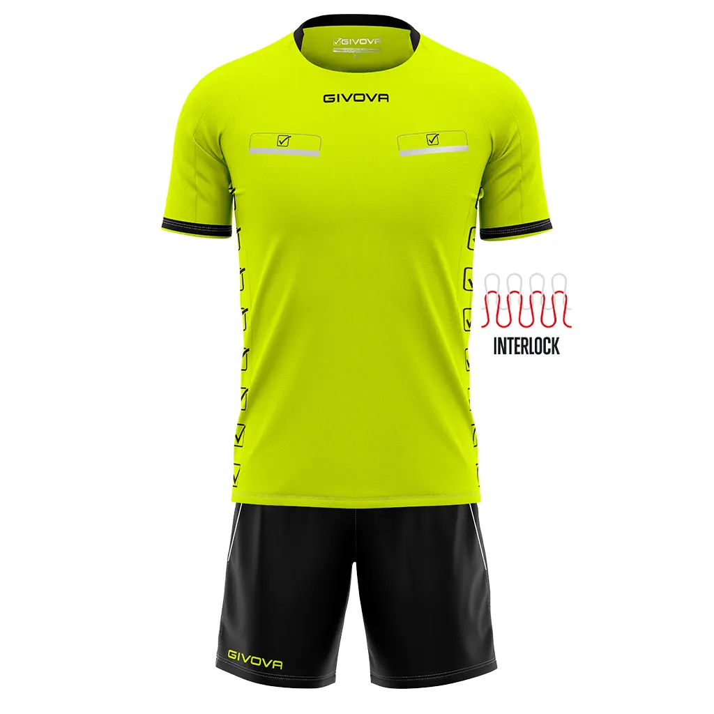 Givova Unisex Jaune Conjunto De Camiseta Y Pantalón Pantalón Corto Flag