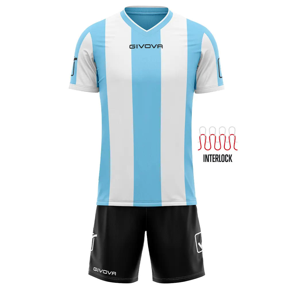 Givova Unisex Bleu Set Aus Trikot Und Shorts Mittel