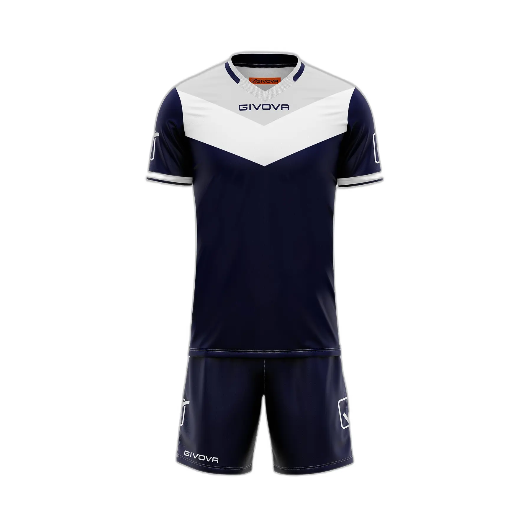 Givova Unisex Bleu Conjunto De Camisa Y Pantalón Corto Campo