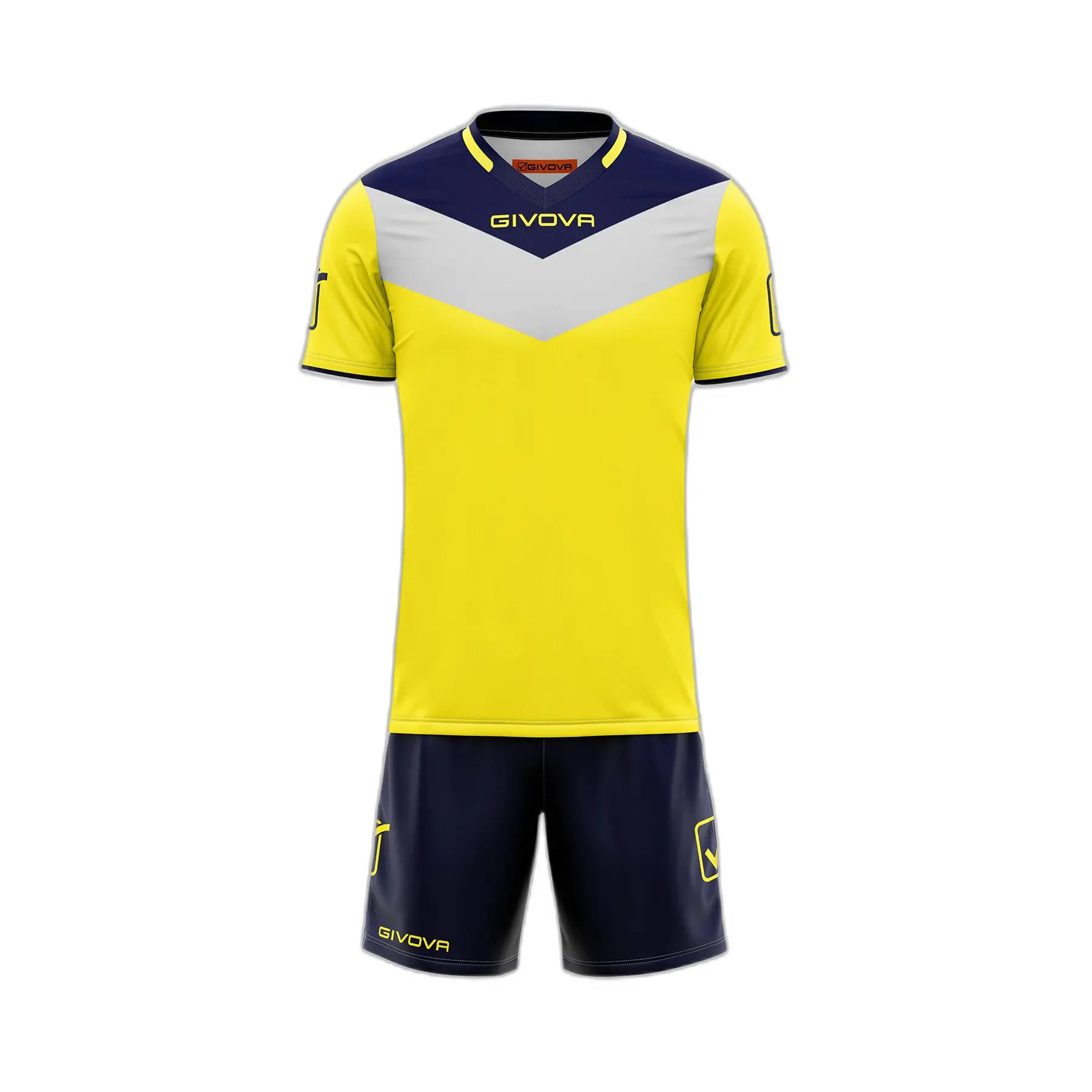 Givova Unisex Jaune Set Aus Trikot Und Shorts Für 3XS Kinder
