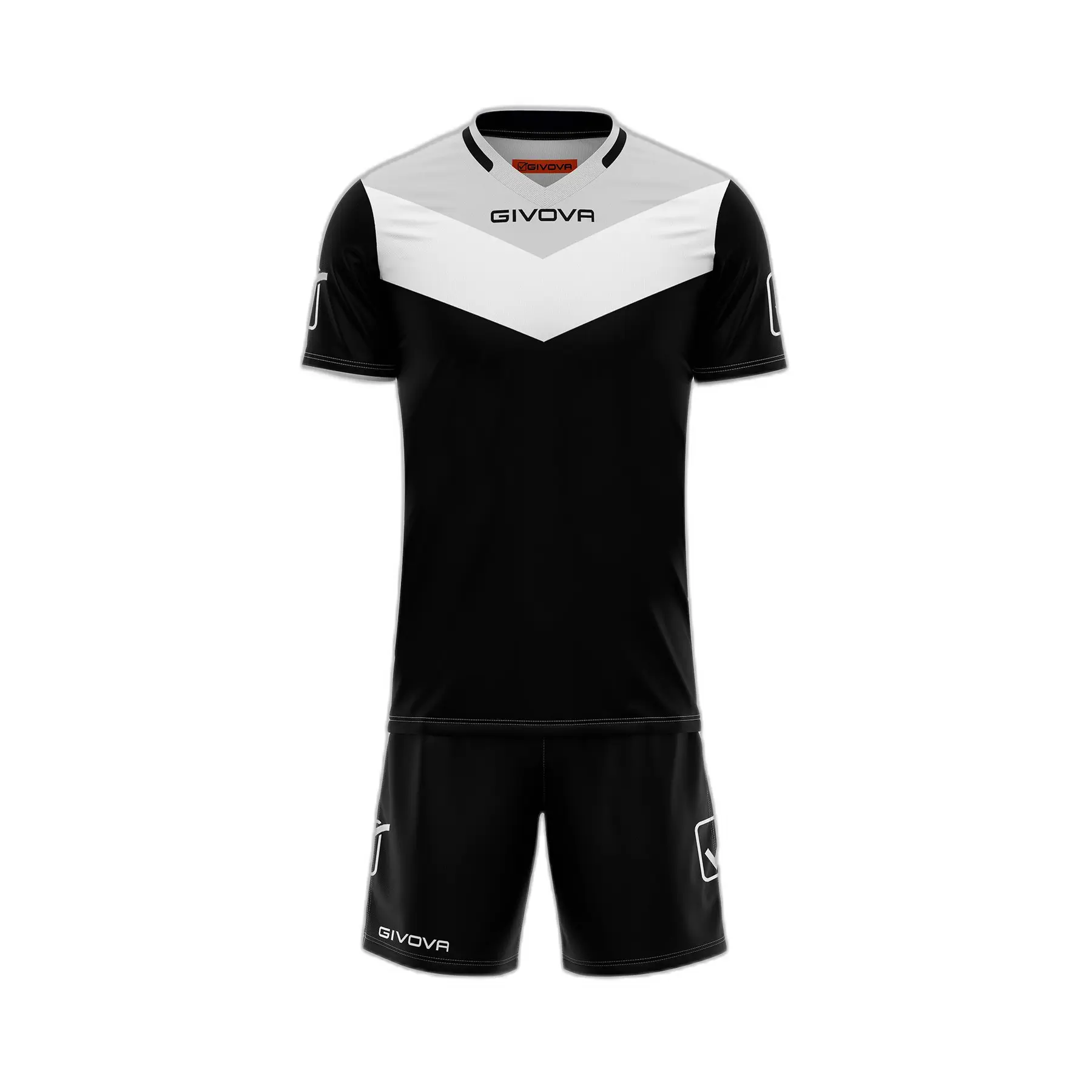 Givova Unisex Noir Set Aus Trikot Und Shorts Für Extra Klein Kinder