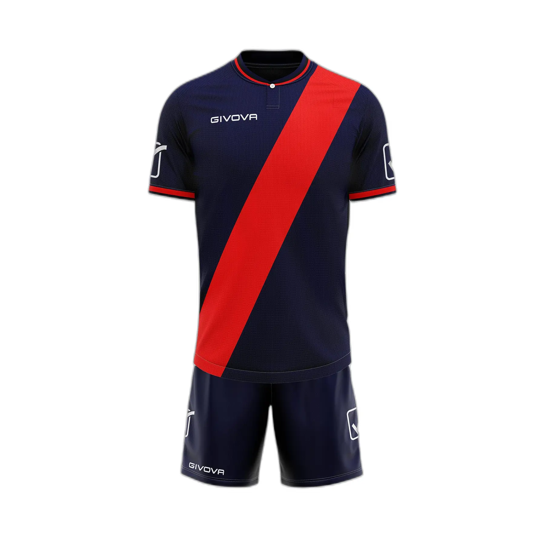 Givova Unisex Bleu Set Aus Trikot Und Shorts Extra Groß