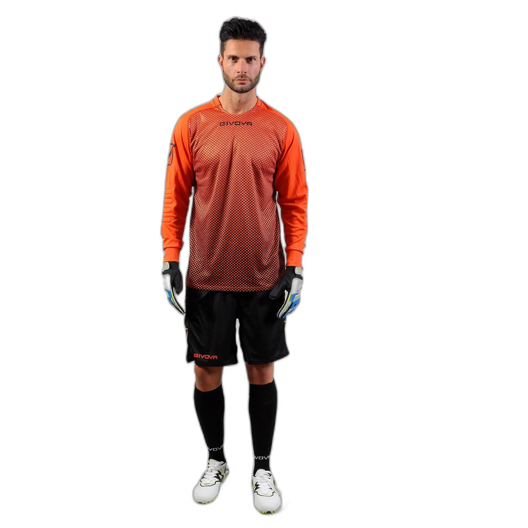 Givova Unisex Orange Set Aus Torwarttrikot Und Shorts Extra Groß