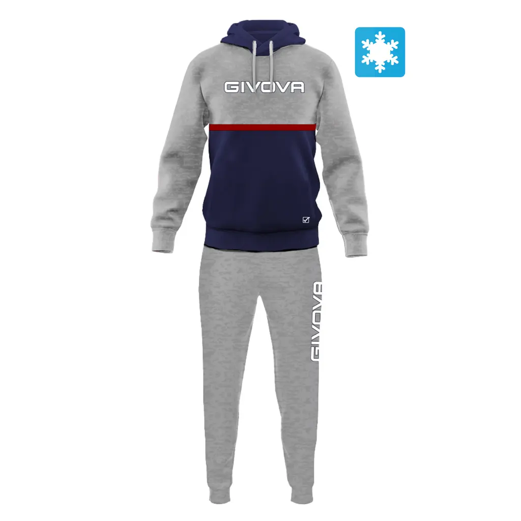 Zweifarbiger Fleece-Trainingsanzug Givova Italia 106