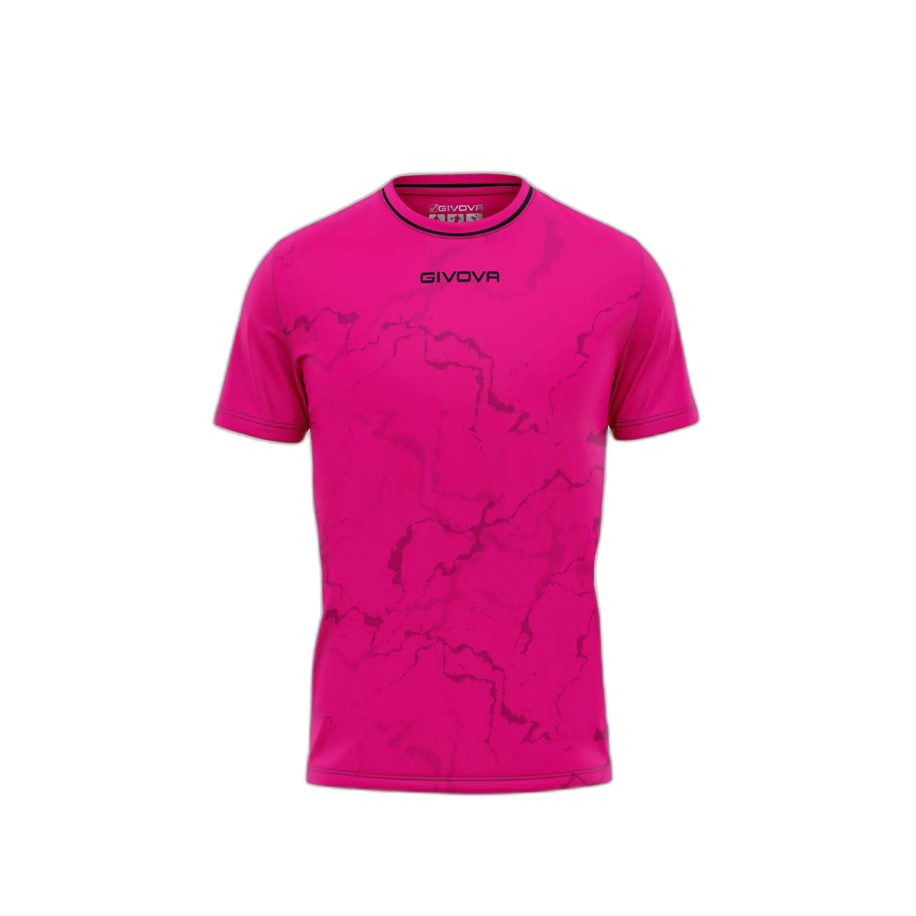 Givova Shirt Grafite Interlock Fuxia/Nero Tg. L
