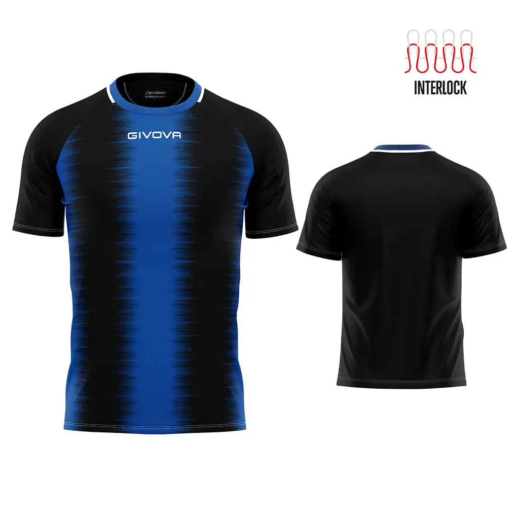 Givova Unisex Maillot À Rayures Noir Extra Grand