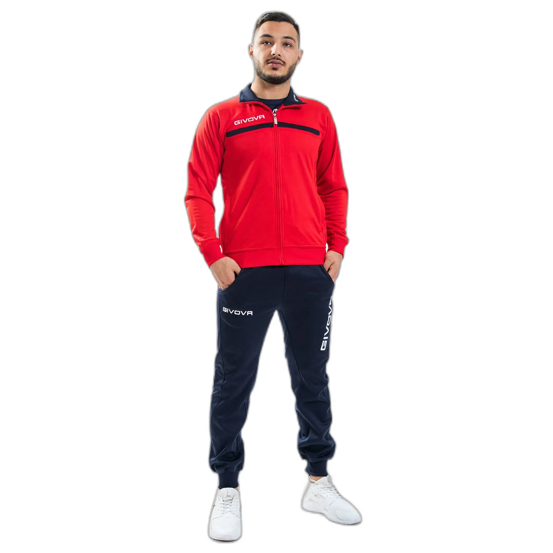 Fleece-Trainingsanzug mit Reißverschluss Givova One