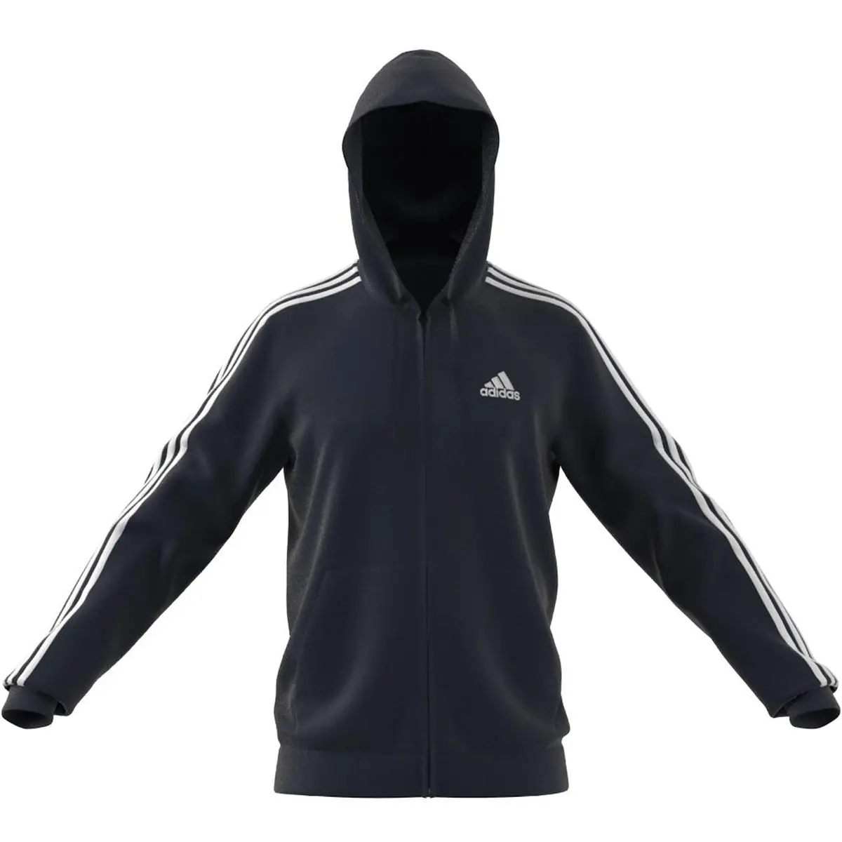 Kapuzenjacke adidas Essentials French Terry 3-Bandes Full-Zip