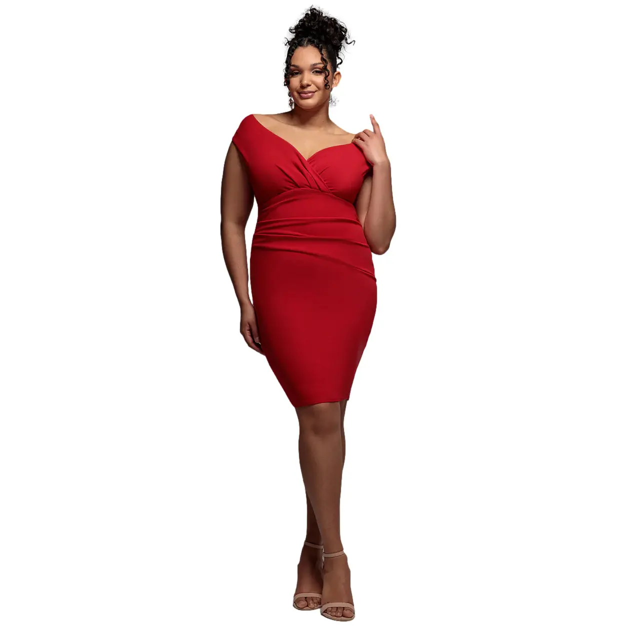 Robe col bardot donna  Plus Midi