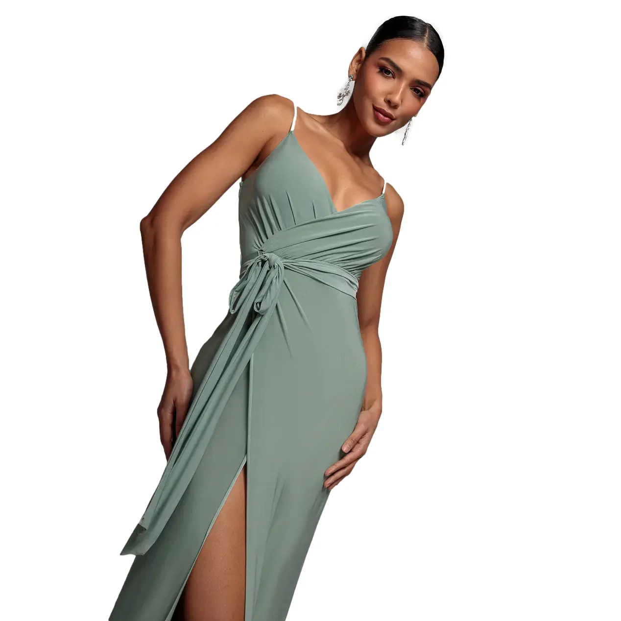 Image of Wickelkleid Damen Goddiva Maxi