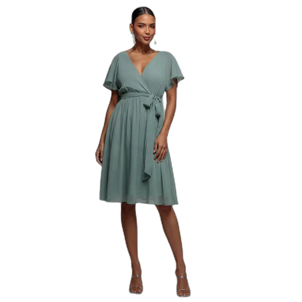 Wrap dress for women Goddiva Sustainable Flutter