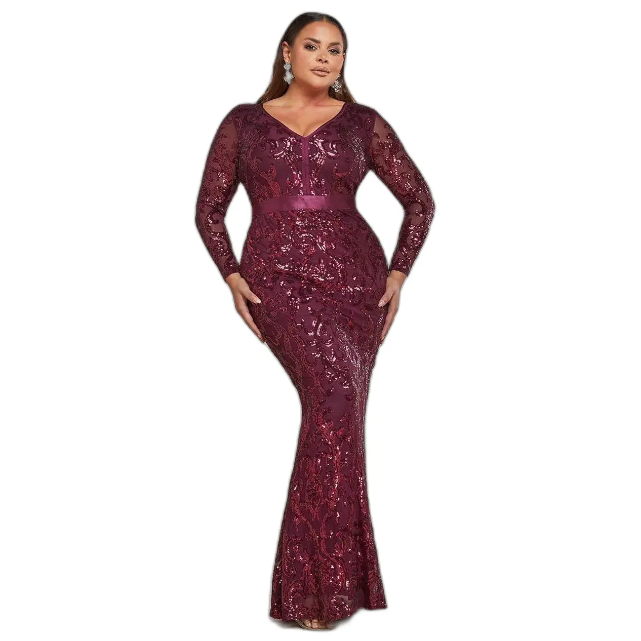 Vestito aderente da donna  Sequin & Mesh