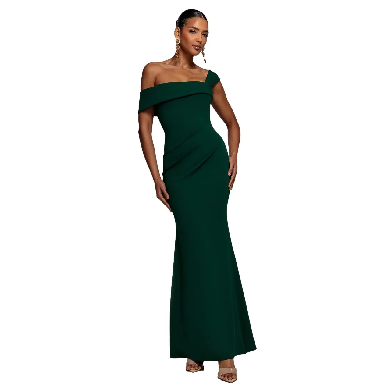 Kleid mit freien Schultern, Damen Goddiva Maxi