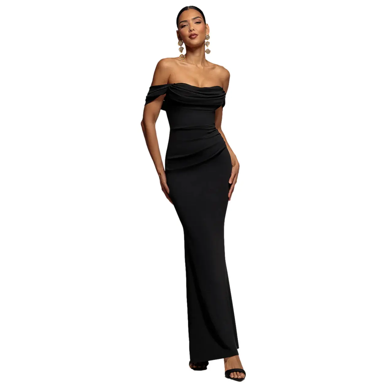 Off-the-shoulder Chiffon Dress Women Goddiva
