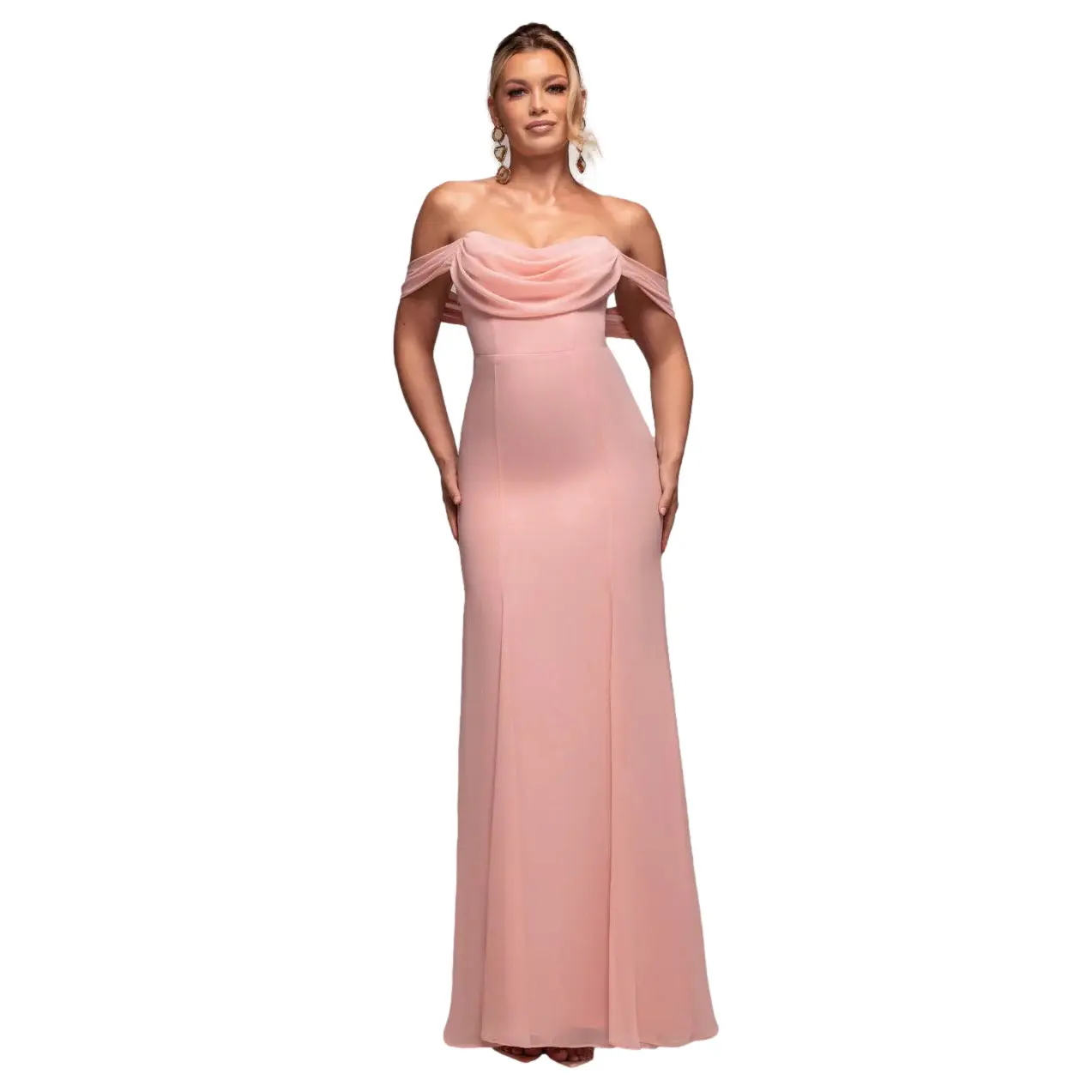 Image of Chiffonrobe mit Carmenausschnitt Damen Goddiva Bardot