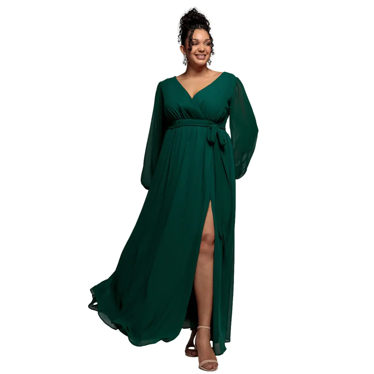 Wickelkleid Damen Goddiva Maxi