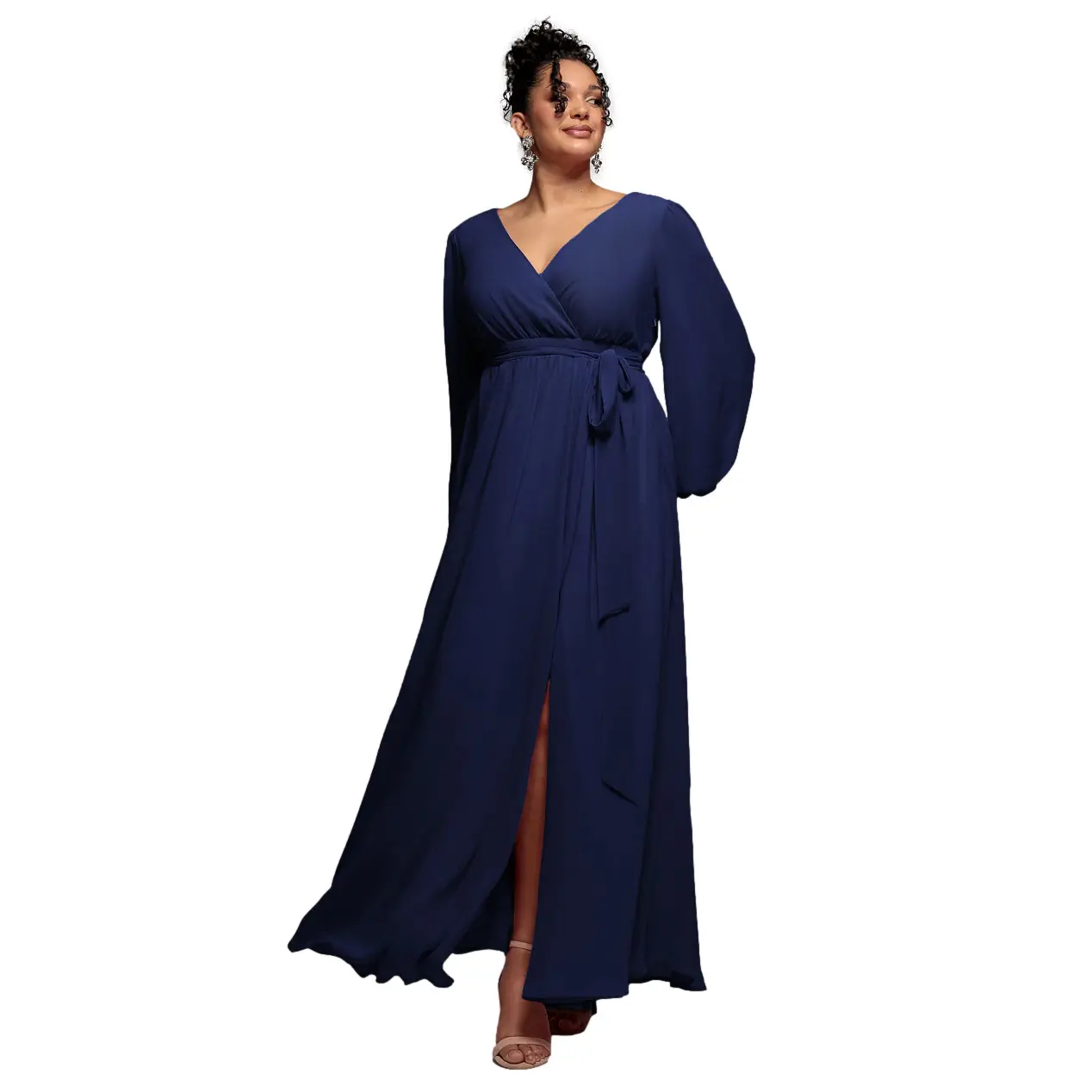 Wickelkleid Damen Goddiva Maxi
