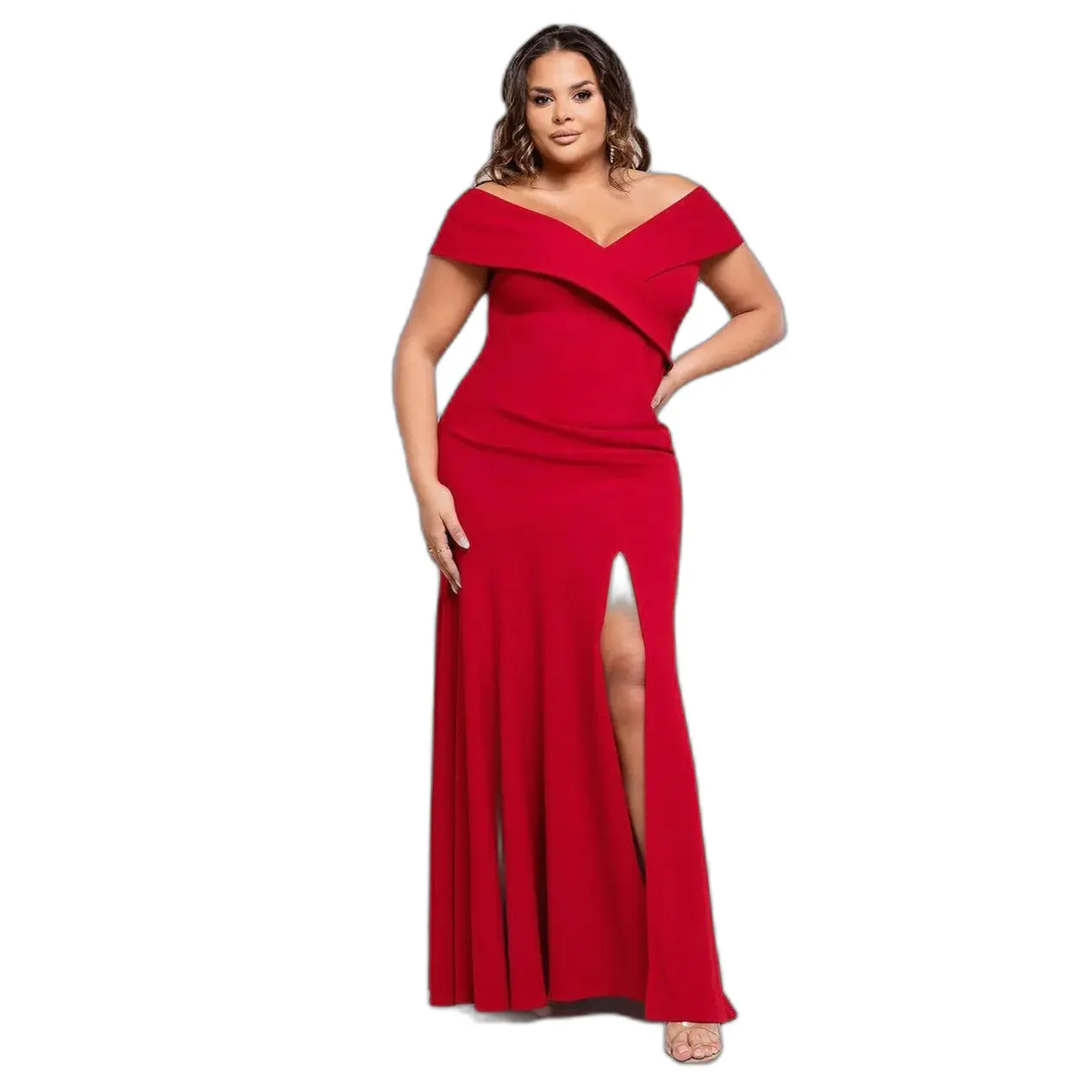 Goddiva Women's Rouge Maxi Dress Scuba Crepe